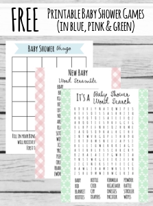 Free Printable Baby Shower Games