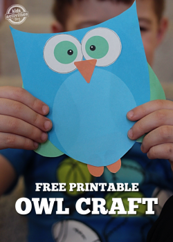 Free Craft Printables: Super Cute Printable Owl Craft in Blue or Pink