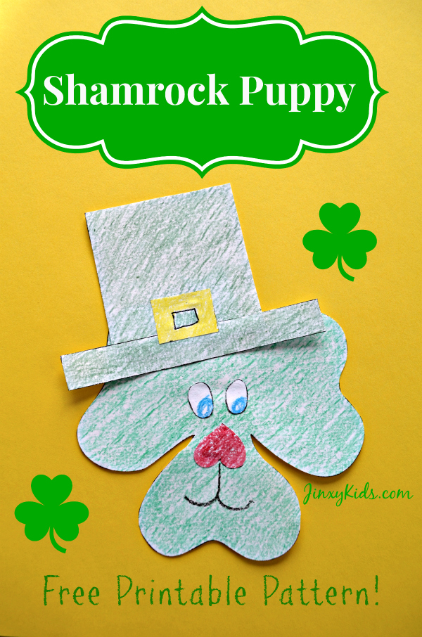 Free Printable Shamrock Puppy Craft