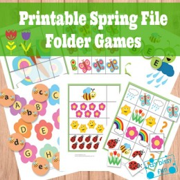 Free Spring File Folder Games