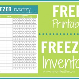 Freezer Inventory Free Printable