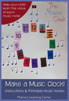 Free Music Clock: Free Printable Music Notes Included!