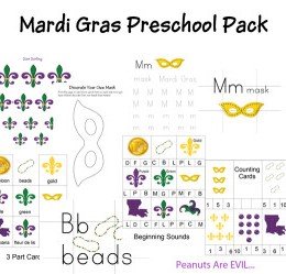 Mardi Gras Preschool Printable Pack