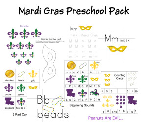 Mardi Gras Preschool Printable Pack