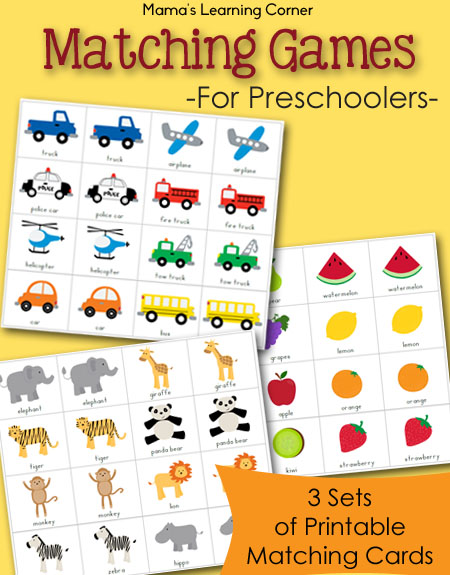 Matching Games for Preschoolers