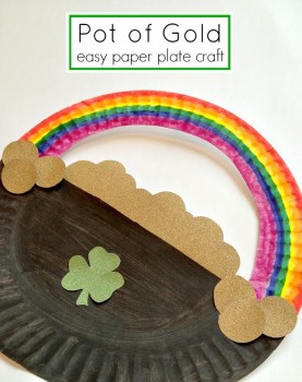 St. Patrick's Day: Free Pot of Gold Paper Plate Craft