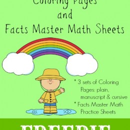 Rainbow Coloring and Math Pages