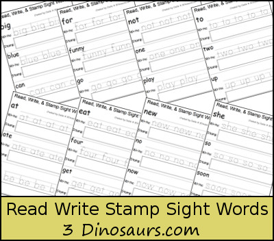 Read Write Stamp Word Printables