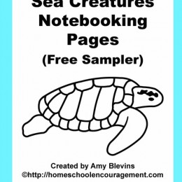 Sea Creatures Notebooking Pages