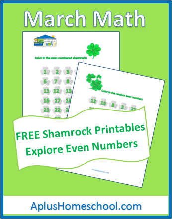 Shamrock Math Printable Even Numbers