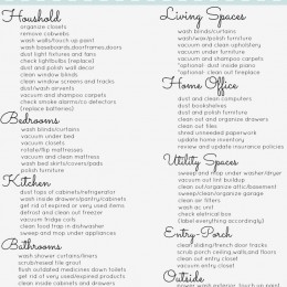 Spring Cleaning Printable Checklist
