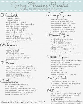 Spring Cleaning Printable Checklist