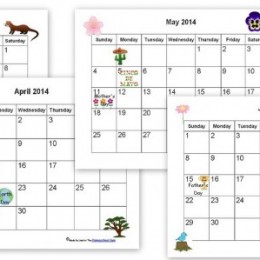 Spring and Summer Calendar Printables