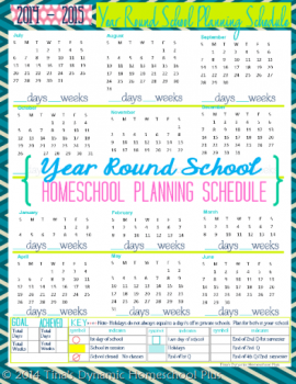 Year Round Homeschool Planning Schedule