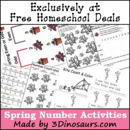 Free Instant Download: Spring Number Activities Printable Set