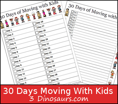 30 Days of Moving Printables