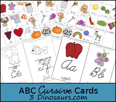 ABC Cursive Cards