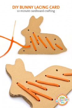 DIY Bunny Lacing Cards