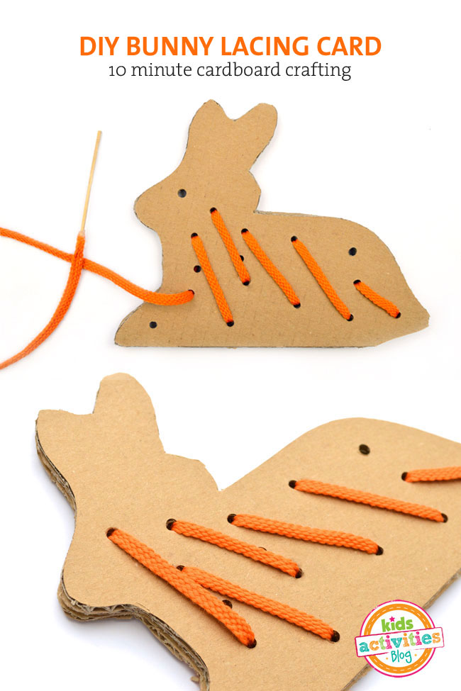 DIY Bunny Lacing Cards