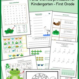 Free Down at the Pond Printables for K-1st