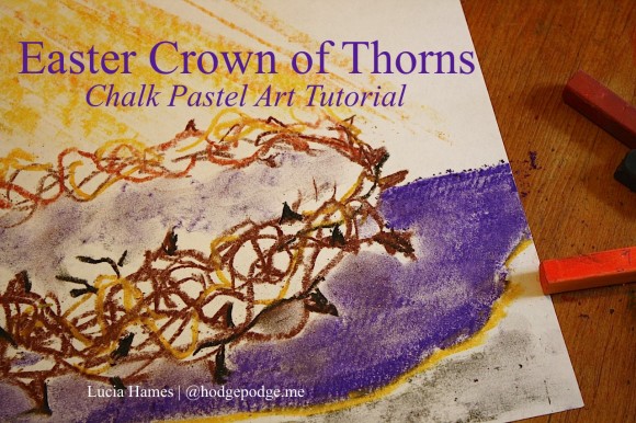 Easter-Crown-of-Thorns-Chalk-Pastel-Art-Tutorial