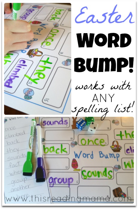 Easter Word Bump Printables