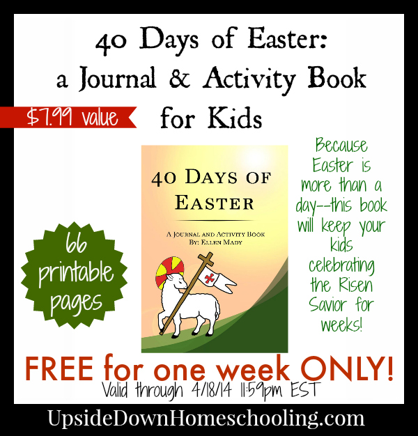 Free 40 Days of Easter Journal and Activity Book for Kids (save 7.99!)