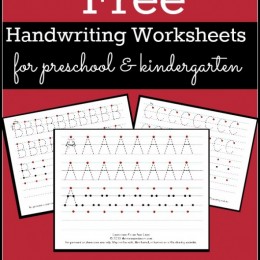 Free Handwriting Worksheets for PreK and Kindergarten