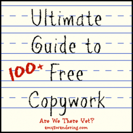 Free Printable Copywork