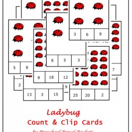 Ladybug Count and Clip Cards