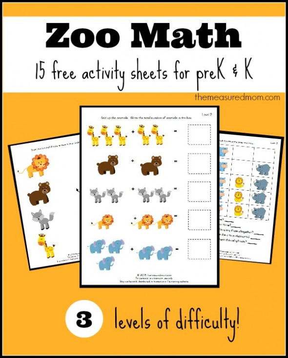 Zoo Math Worksheets