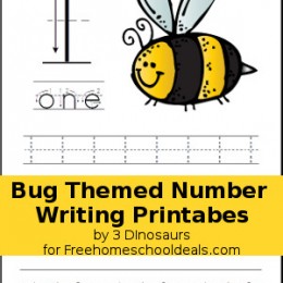 FREE Bug Themed Number Writing Printables