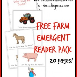 FREE Farm Emergent Reader Pack (20-pages – Instant Download!)