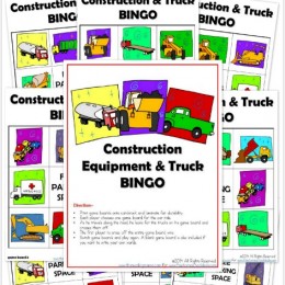 FREE Construction Equipment & Truck BINGO Pack (Instant Download!)