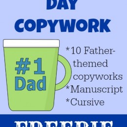 Father's Day Copywork Freebie