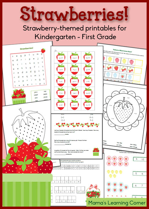 free strawberry printables for kindergarten first grade