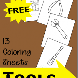 Free Coloring Sheets: Tools Themed {instant download!}