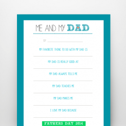 Father's Day Me and My Dad FREE Printable