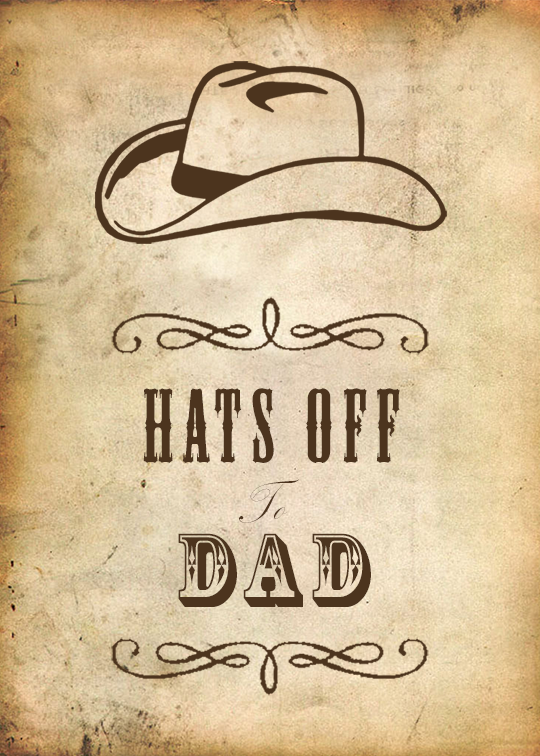 FREE Father's Day Cowboy Hat Printables