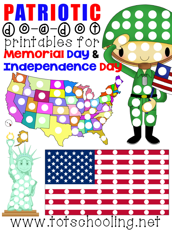 Do a Dot Printables for Fourth of July