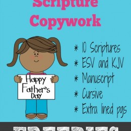 FREE Father's Day Scripture Copywork