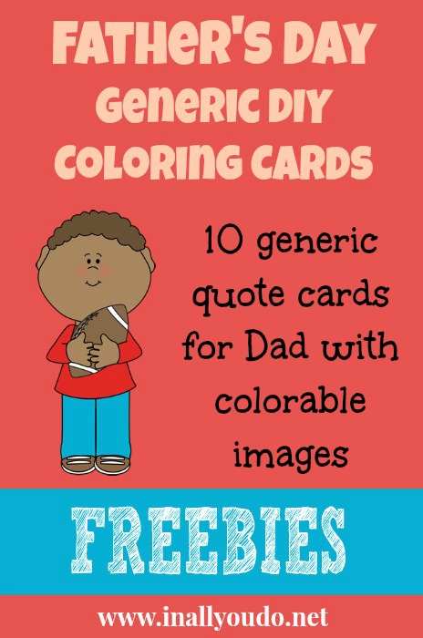 Printables Father's Day Make-Your-Own Coloring Cards