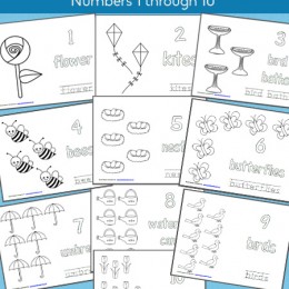 FREE Summer Coloring Pages: Numbers 1-10