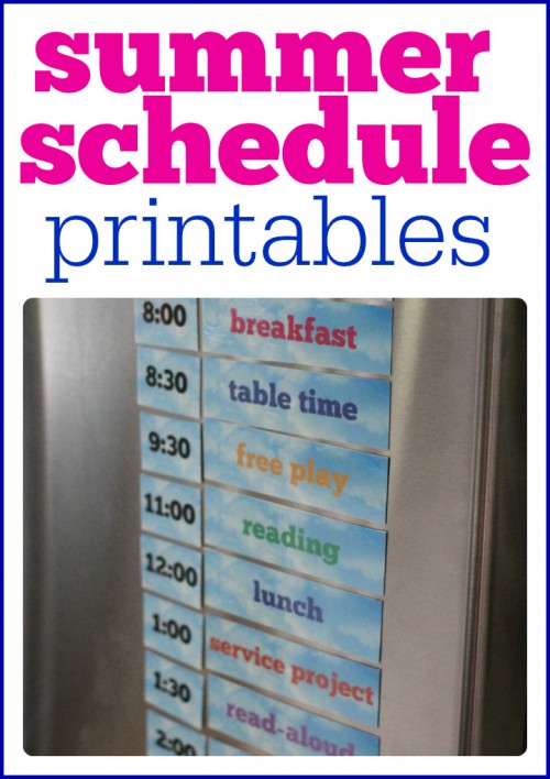 FREE Printable And Changable Schedule Helpers