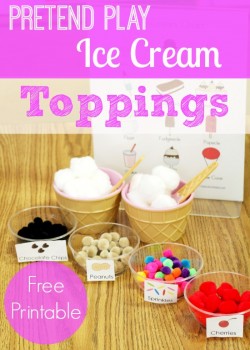 FREE Printable Pretend Play Ice Cream Toppings