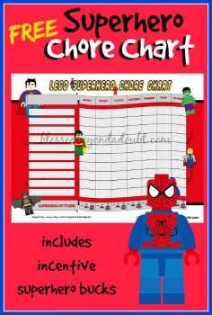 FREE Lego Superhero Chore Chart