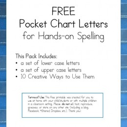 FREE Pocket Chart Letters for Hands-On Spelling Download