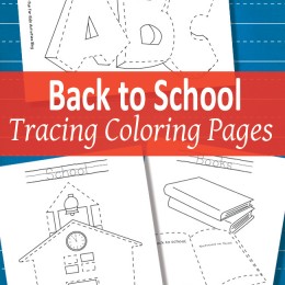 FREE Back to School Tracing Pages