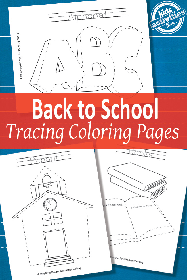 FREE Back to School Tracing Pages