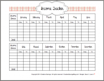 FREE How to Track Your Income Printables
